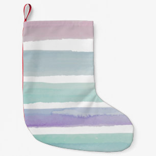 Waterverf roze paars kleine kerstsok