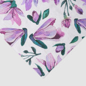 Waterverf Roze & Paarse Bloemen Decoupage Weefsel Tissuepapier (Detail)