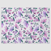 Waterverf Roze & Paarse Bloemen Decoupage Weefsel Tissuepapier (Voorkant)