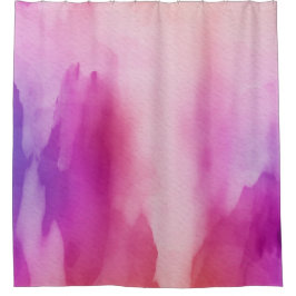 Waterverf Roze Paarse Douchegordijn