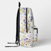 Waterverf Roze Paarse Gele Wildflower Tuin Bedrukte Rugzak (Links)