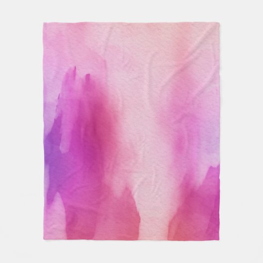 Waterverf Roze Paarse Positieve Ruimte Deken (Voorkant)