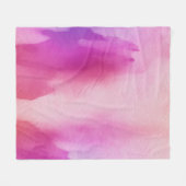 Waterverf Roze Paarse Positieve Ruimte Deken (Voorkant (Horizontaal))