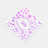 Waterverf roze Paarse schilderafdrukken van afgelo Servet (Hoek)