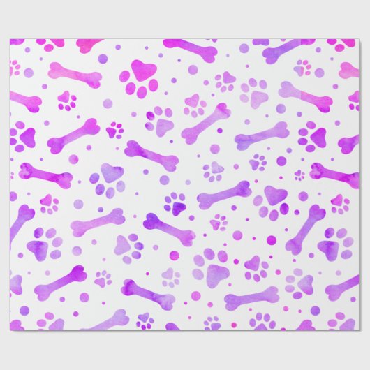 Waterverf roze Paarse verf Cadeaupapier (Vlak)