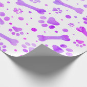 Waterverf roze Paarse verf Cadeaupapier (Hoek)