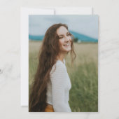 Waterverf Roze Paarse Wildflower Afstuderen Kaart (Achterkant)