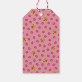 waterverf roze paashaas in de tuin cadeaulabel (Achterkant)