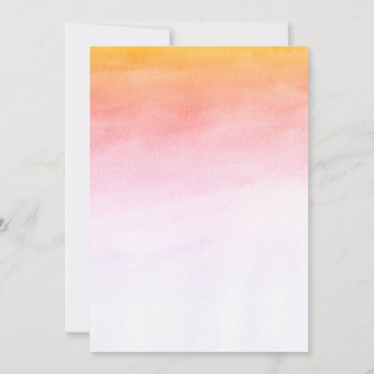 Waterverf roze pacifier babyshower kaart (Achterkant)