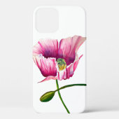 Waterverf roze papaver bloem Case-Mate iPhone case (Achterkant)