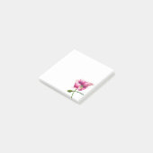 Waterverf roze papaver bloem post-it® notes (Schuin)