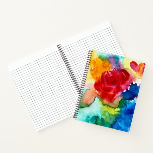 Waterverf roze papaver notitieboek (Binnen)