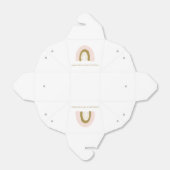 Waterverf Roze Pastel Boho Regenboog Verjaardagsfe Bedankdoosjes (Uitgevouwen)