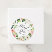 Waterverf Roze Peach Floral Hartelijk dank Bedankjes Labels (In situ)