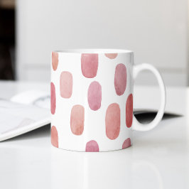Waterverf roze penseel. Moderne, eenvoudige schatt Koffiemok
