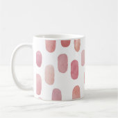 Waterverf roze penseel. Moderne, eenvoudige schatt Koffiemok (Links)