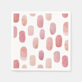 Waterverf roze penseel. Moderne, eenvoudige schatt Servet (Voorkant)