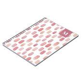 Waterverf roze penseelstreek. Blush schattig patro Notitieboek (Linkerzijde)