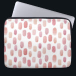 Waterverf roze penseelstreek. Eenvoudig schattig p Laptop Sleeve<br><div class="desc">Waterverf een leuke roze penseellijnpatroonhoes.</div>