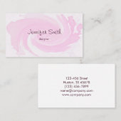 Waterverf Roze penseelstreken Visitekaartje (Voorkant / Achterkant)