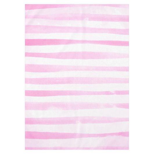 Waterverf roze penseelstrips tafelkleed (Voorkant)
