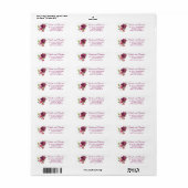 Waterverf Roze Peonies Rustic Weddenschap Etiket (Full Sheet)