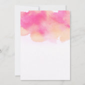Waterverf roze perzik bruiloft Kaart (Achterkant)