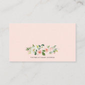 Waterverf Roze Perzik Floral Garland Book Request Informatiekaartje (Achterkant)