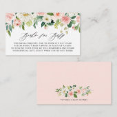 Waterverf Roze Perzik Floral Garland Book Request Informatiekaartje (Voorkant / Achterkant)