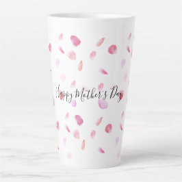 Waterverf roze perzik Roos bloemblaadjes Latte Mok
