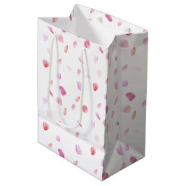 Waterverf roze perzik Roos bloemblaadjes Medium Cadeauzakje