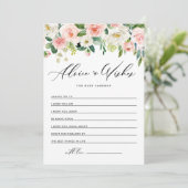 Waterverf Roze Perzikflesjes wensen voor Baby Advieskaart (Staand voorkant)