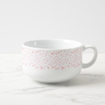 Waterverf Roze Petal Confetti Soup Mug
