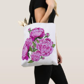 Waterverf roze pinda canvas tas (Dichtbij)