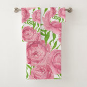 Waterverf roze pinda's bad handdoek (Insitu)