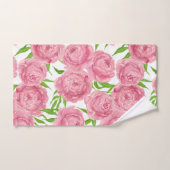 Waterverf roze pinda's bad handdoek (Handdoek)