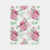 waterverf roze pinda's fleece deken (Voorkant)