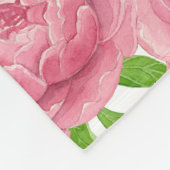 Waterverf roze pinda's fleece deken (Hoek)