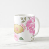 Waterverf Roze pinda's Gold Foil Bride Koffiemok (Voorkant rechts)