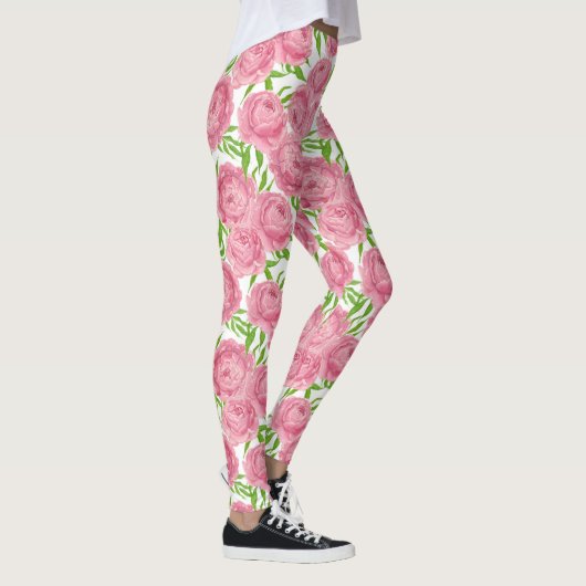 Waterverf roze pinda's leggings (Rechts)