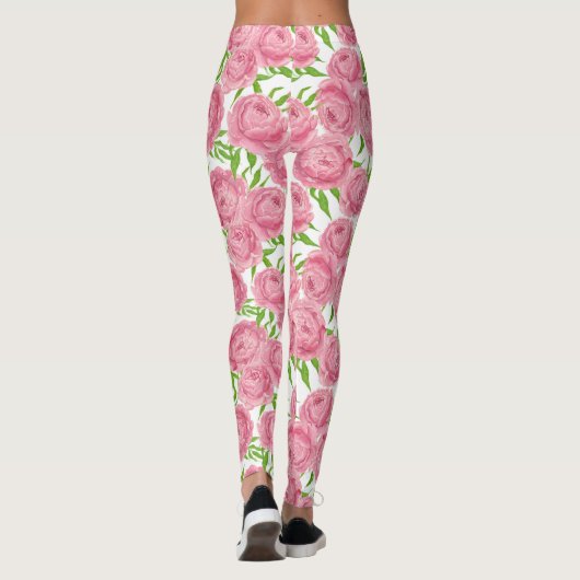 Waterverf roze pinda's leggings (Achterkant)