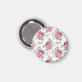 waterverf roze pinda's magneet (Voorkant / Achterkant)