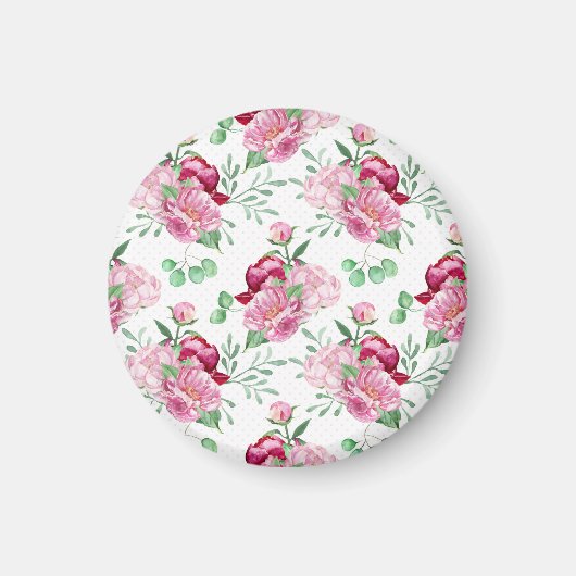 waterverf roze pinda's magneet (Voorkant)