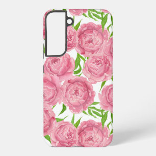 Waterverf roze pinda's samsung galaxy hoesje