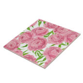 Waterverf roze pinda's tegeltje (Zijkant)