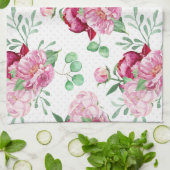 waterverf roze pinda's theedoek (Gevouwen)