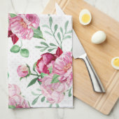 waterverf roze pinda's theedoek (Quarter Fold)
