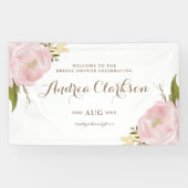 Waterverf Roze pinda's Vrijgezellenfeest Banner (Horizontaal)