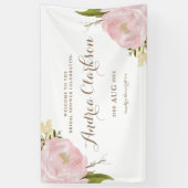 Waterverf Roze pinda's Vrijgezellenfeest Banner (Verticaal)