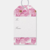 Waterverf roze pioen cadeaulabel (Achterkant)